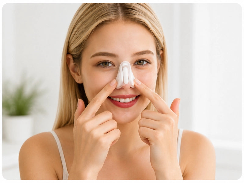 Positioning the Sculptique device on the face